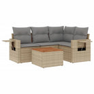 Modulaire tuinbank in beige materiaal met gepoedercoaten staal afmetingen - Modulaire tuinbanken