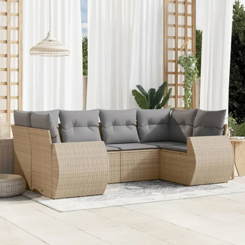 Modulaire tuinbank in grijs materiaal met gepoedercoat staal afmetingen - Beige en grijs / 1 - Modulaire tuinbanken