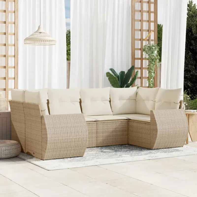Modulaire tuinbank in grijs materiaal met gepoedercoat staal afmetingen - beige en crèmekleurig / 1 - Modulaire