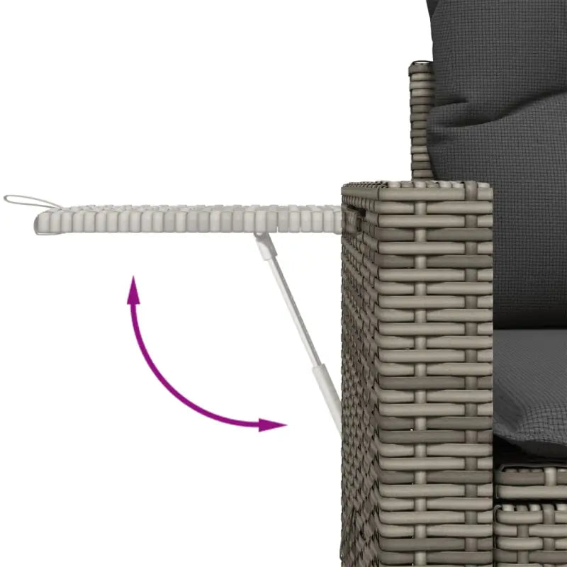 Modulaire tuinbank in grijs materiaal met gepoedercoat staal afmetingen - Modulaire tuinbanken