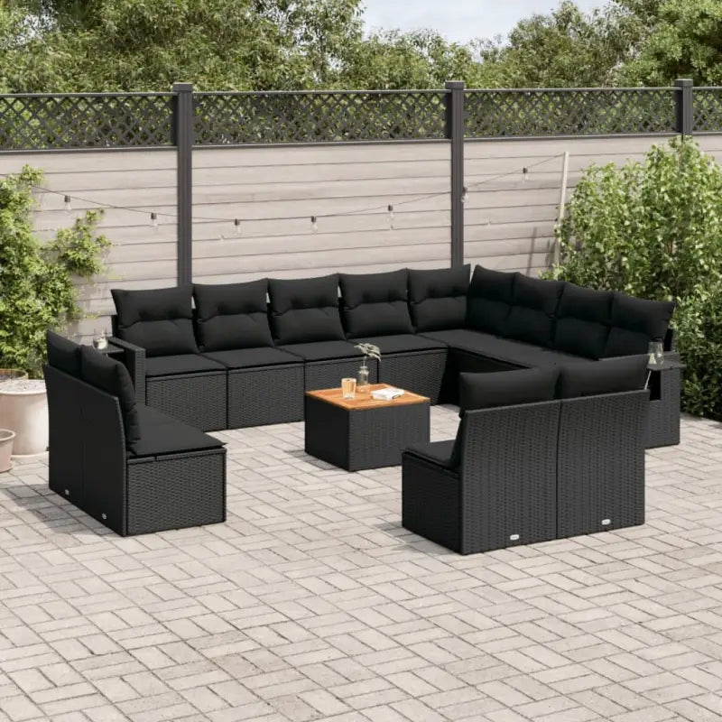 Modulaire tuinbank in zwart materiaal met gepoedercoat staal - Zwart / 1 - Modulaire tuinbanken