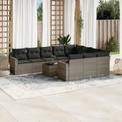 Modulaire tuinbank in zwart materiaal met gepoedercoat staal en waterdichte tas - Grijs / 1 / Met tafel - Modulaire