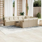 Modulaire tuinbank in zwart materiaal met gepoedercoat staal en waterdichte tas - beige en crèmekleurig / 1 / Met tafel
