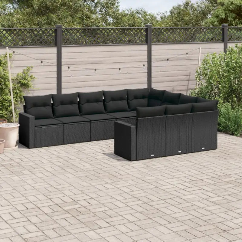 Modulaire tuinbank in zwart materiaal met gepoedercoat staal en waterdichte tas - Zwart / 1 / Zonder tafel - Modulaire