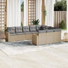 Modulaire tuinbank in zwart materiaal met gepoedercoat staal en waterdichte tas - Beige en grijs / 1 / Zonder tafel