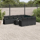 Modulaire tuinbank in zwart materiaal met gepoedercoat staal en waterdichte tas - Zwart / 1 / Met tafel - Modulaire