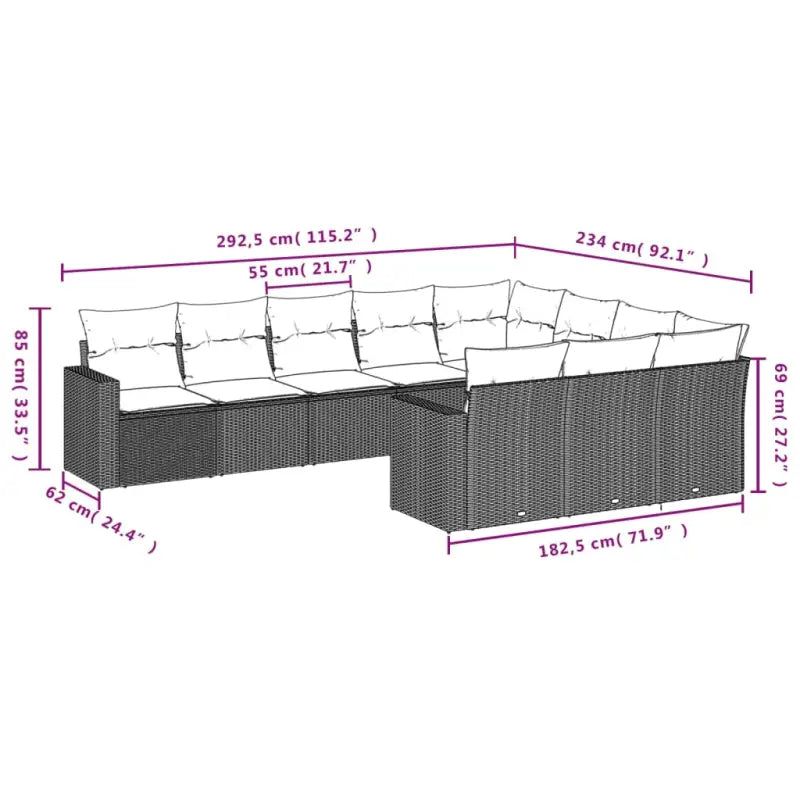 Modulaire tuinbank in zwart materiaal met gepoedercoat staal en waterdichte tas - Modulaire tuinbanken