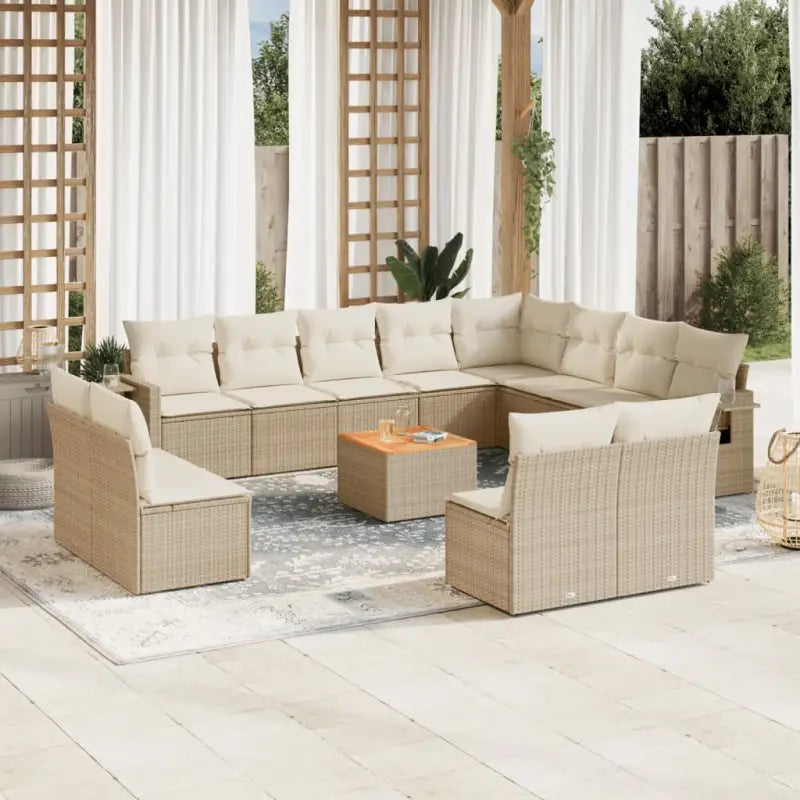 Modulaire tuinbank in zwart materiaal met gepoedercoat staal - beige en crèmekleurig / 1 - Modulaire tuinbanken