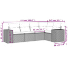 Modulaire tuinbank in zwart materiaal met gepoedercoated staal - Modulaire tuinbanken