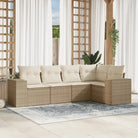 Modulaire tuinbank in zwart materiaal met gepoedercoated staal - beige en crèmekleurig / 1 / Zonder tafel - Modulaire