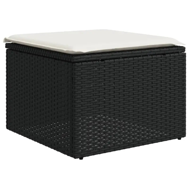 Modulaire tuinbank Lounge Set van zwart materiaal en gepoedercoat staal - Modulaire tuinbanken
