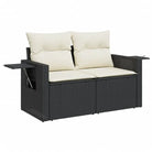 Modulaire tuinbank Lounge Set van zwart materiaal en gepoedercoat staal - Modulaire tuinbanken
