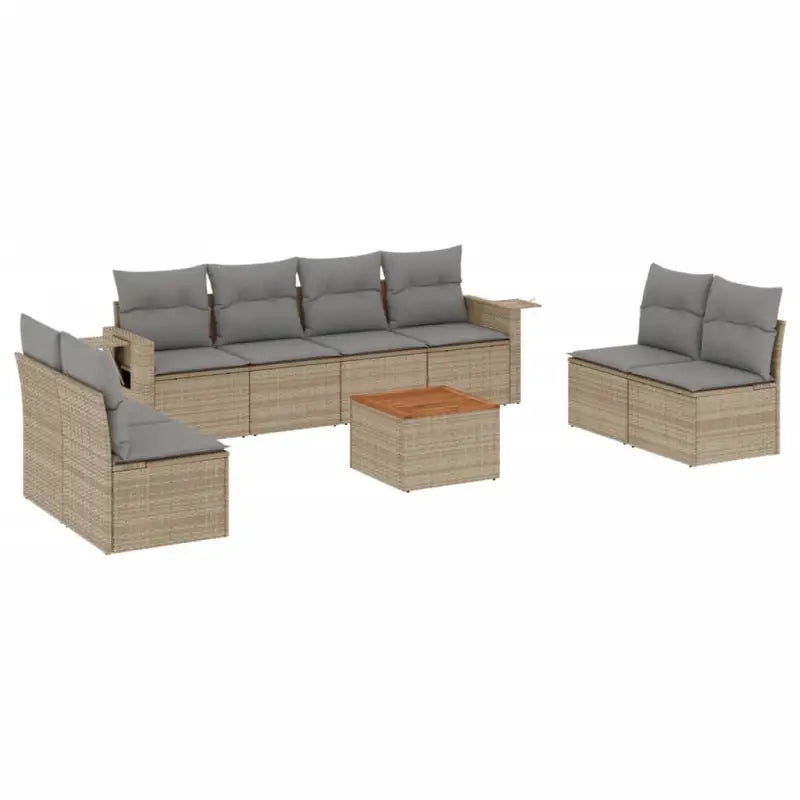 Modulaire tuinbank met beige materiaal en gepoedercoat staal afmetingen - Modulaire tuinbanken