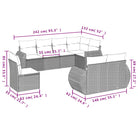 Modulaire tuinbank met beige materiaal en gepoedercoat staal afmetingen - Modulaire tuinbanken