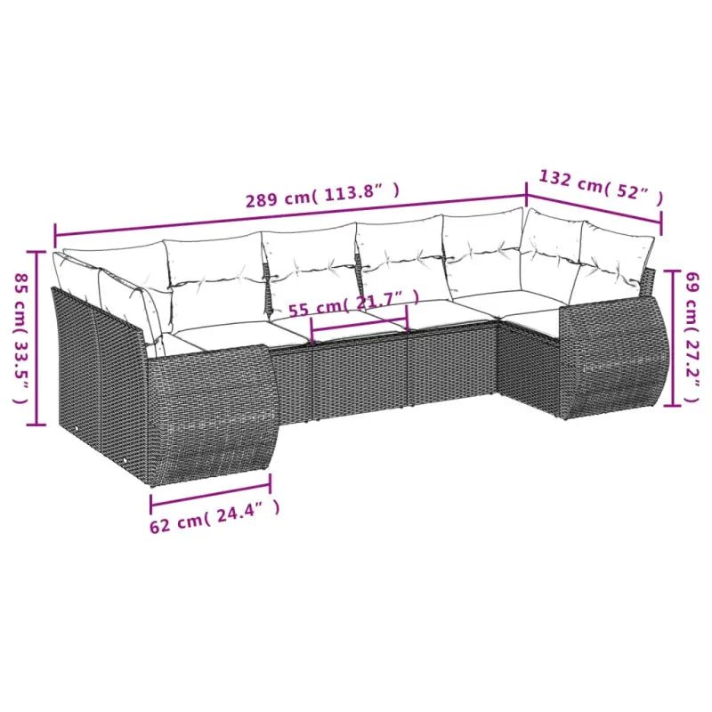Modulaire tuinbank met beige materiaal en gepoedercoat staal afmetingen - Modulaire tuinbanken
