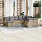 Modulaire tuinbank met beige materiaal en gepoedercoat staal afmetingen - Beige en grijs / 1 - Modulaire tuinbanken
