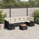 Modulaire tuinbank met beige materiaal en gepoedercoat staal afmetingen - Zwart en crème / 1 - Modulaire tuinbanken