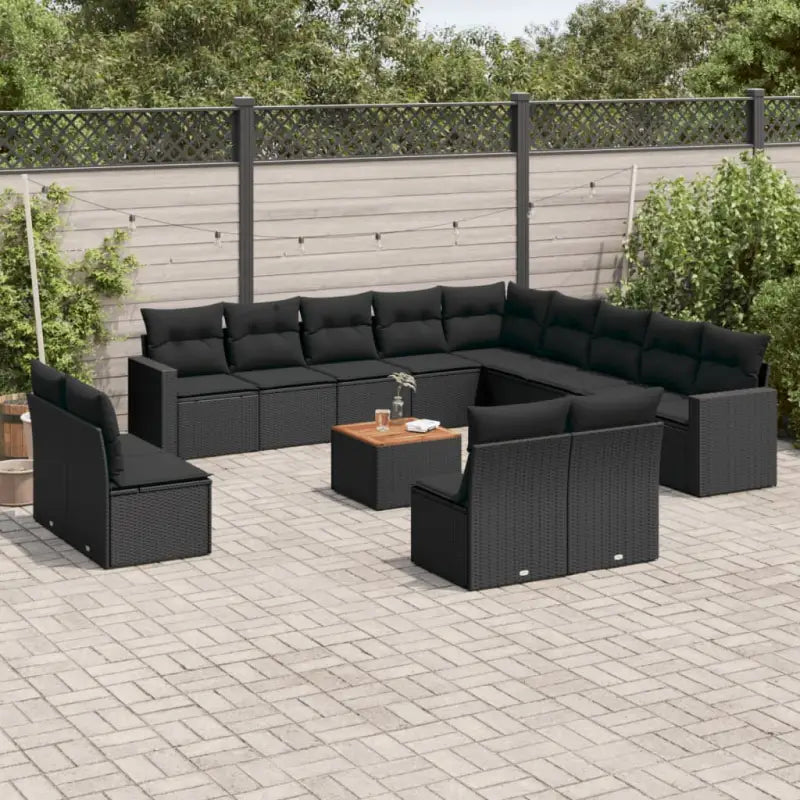 Modulaire tuinbank met beige materiaal en gepoedercoat staal afmetingen - Zwart / 1 - Modulaire tuinbanken