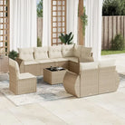 Modulaire tuinbank met beige materiaal en gepoedercoat staal afmetingen - beige en crèmekleurig / 1 / Met tafel