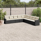 Modulaire tuinbank met beige materiaal en gepoedercoat staal afmetingen - Zwart en crème / 1 / Zonder tafel - Modulaire