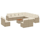 Modulaire tuinbank met beige materiaal en gepoedercoat staal afmetingen - Modulaire tuinbanken