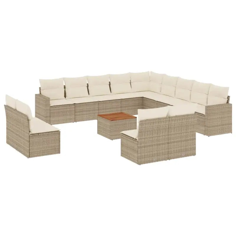 Modulaire tuinbank met beige materiaal en gepoedercoat staal afmetingen - Modulaire tuinbanken