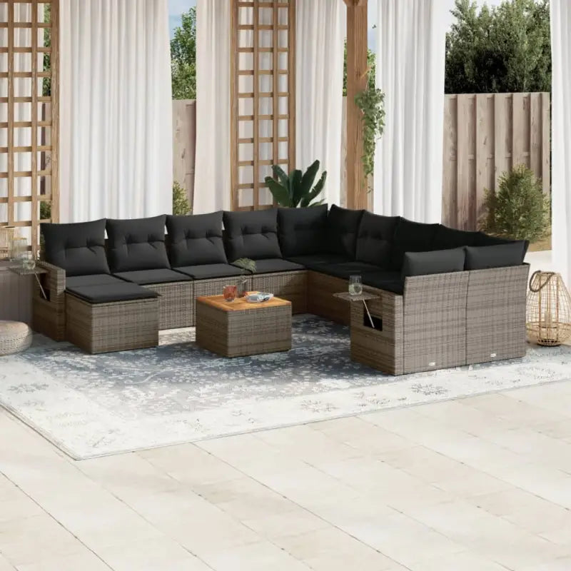 Modulaire tuinbank met beige materiaal en gepoedercoat staal voordelen - Grijs / 1 - Modulaire tuinbanken