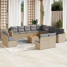 Modulaire tuinbank met beige materiaal en gepoedercoat staal afmetingen - Beige en grijs / 1 - Modulaire tuinbanken