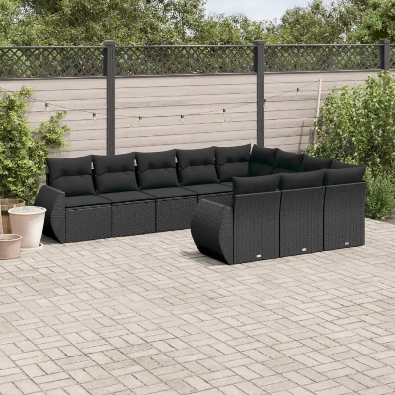 Modulaire tuinbank met beige materiaal en gepoedercoat staal afmetingen - Zwart / 1 / Zonder tafel - Modulaire
