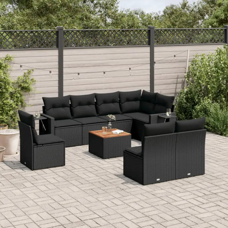 Modulaire tuinbank met beige materiaal en gepoedercoat staal afmetingen - Zwart / 1 - Modulaire tuinbanken