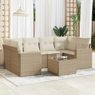Modulaire tuinbank met beige materiaal en gepoedercoat staal afmetingen - beige en crèmekleurig / 1 - Modulaire