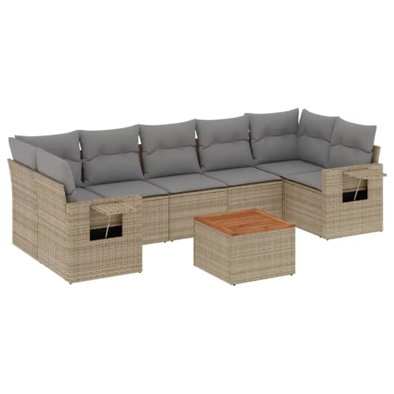 Modulaire tuinbank met beige materiaal en gepoedercoat staal afmetingen - Modulaire tuinbanken