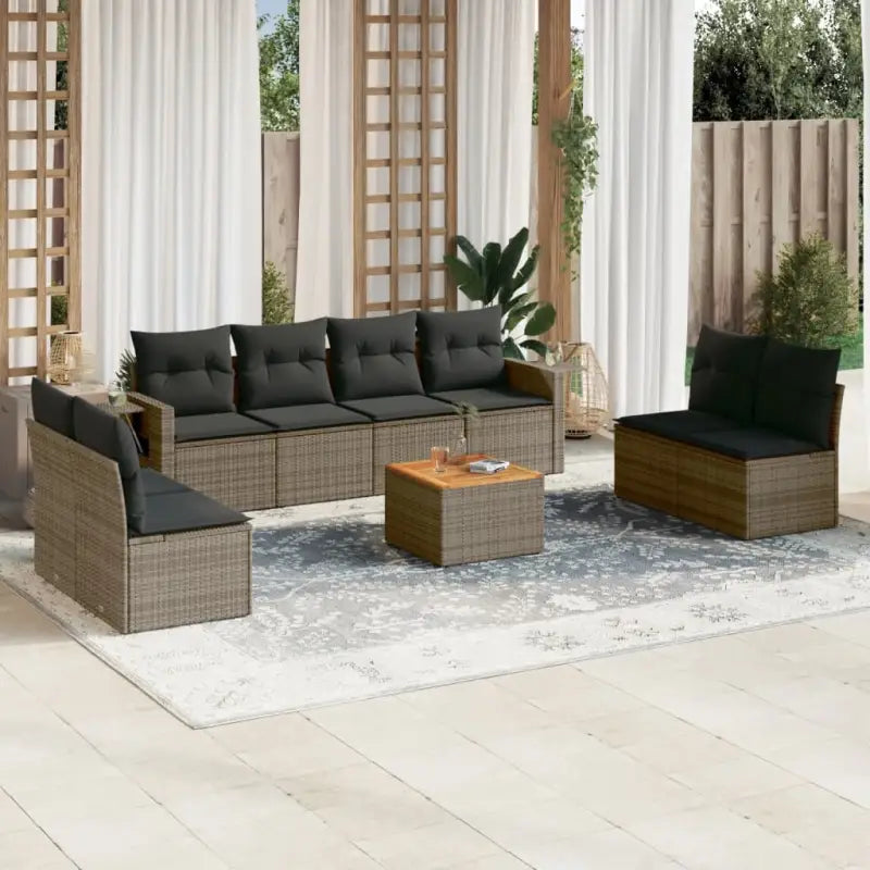 Modulaire tuinbank met beige materiaal en gepoedercoat staal afmetingen - Grijs / 1 - Modulaire tuinbanken