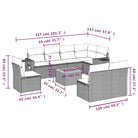 Modulaire tuinbank met beige materiaal en gepoedercoat staal afmetingen - Modulaire tuinbanken