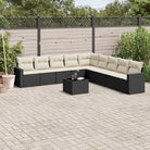Modulaire tuinbank met beige materiaal en gepoedercoat staal afmetingen - Zwart en crème / 1 / Met tafel - Modulaire