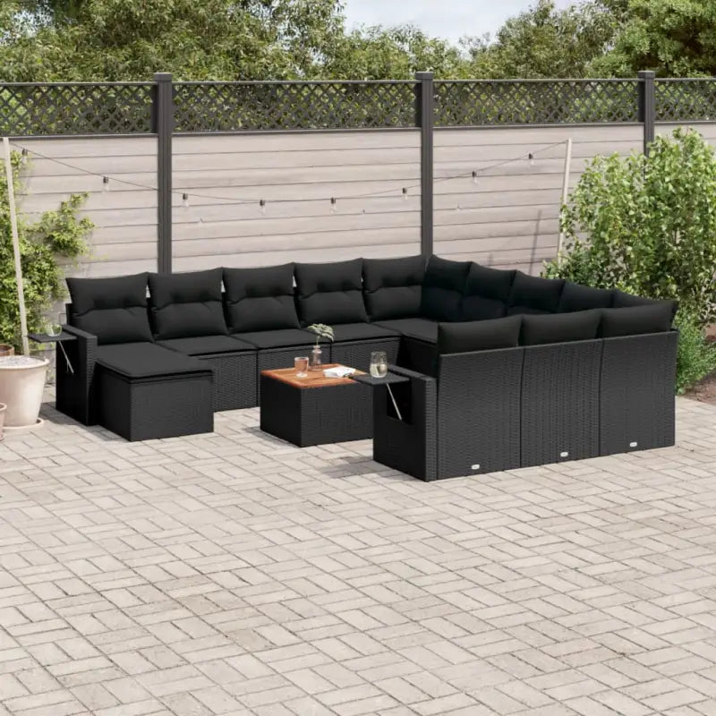 Modulaire tuinbank met beige materiaal en gepoedercoat staal afmetingen - Zwart / 1 - Modulaire tuinbanken