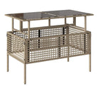 Modulaire tuinbank met beige materiaal en gepoedercoat staal afmetingen - Modulaire tuinbanken