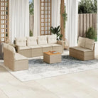 Modulaire tuinbank met beige materiaal en gepoedercoat staal afmetingen - beige en crèmekleurig / 1 - Modulaire