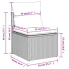 Modulaire tuinbank met beige materiaal en gepoedercoat staal afmetingen - Modulaire tuinbanken