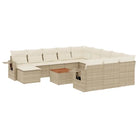 Modulaire tuinbank met beige materiaal en gepoedercoat staal afmetingen - Modulaire tuinbanken