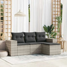 Modulaire tuinbank met beige materiaal en gepoedercoat staal afmetingen - Lichtgrijs / 1 / Zonder tafel - Modulaire