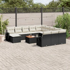 Modulaire tuinbank met beige materiaal en gepoedercoat staal afmetingen - Zwart en crème / 1 - Modulaire tuinbanken