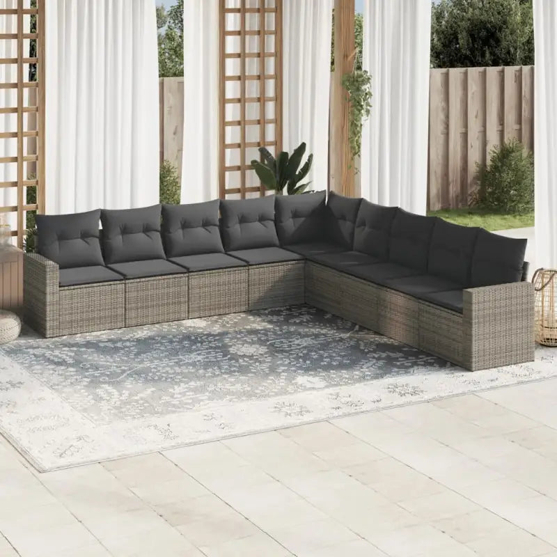 Modulaire tuinbank met beige materiaal en gepoedercoat staal afmetingen - Grijs / 1 / Zonder tafel - Modulaire