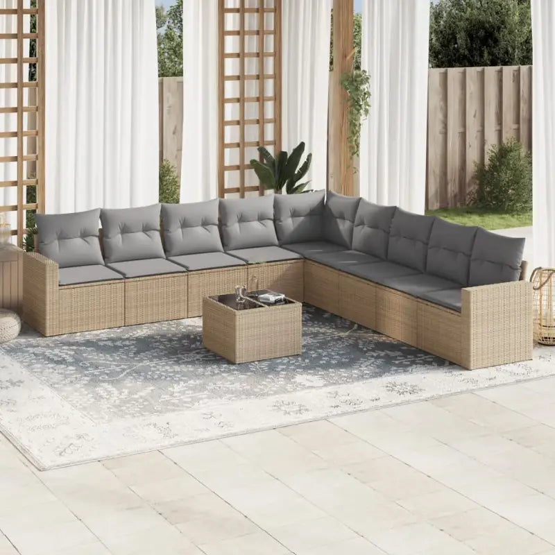 Modulaire tuinbank met beige materiaal en gepoedercoat staal afmetingen - Modulaire tuinbanken