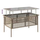 Modulaire tuinbank met beige materiaal en gepoedercoat staal afmetingen - Modulaire tuinbanken