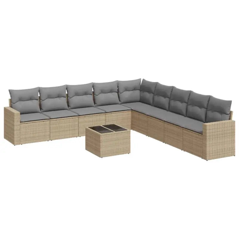 Modulaire tuinbank met beige materiaal en gepoedercoat staal afmetingen - Modulaire tuinbanken
