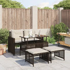 Modulaire tuinbank met beige materiaal en gepoedercoat staal afmetingen - Lichtgrijs / 4 - Modulaire tuinbanken