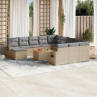 Modulaire tuinbank met beige materiaal en gepoedercoat staal afmetingen - Beige en grijs / 1 - Modulaire tuinbanken