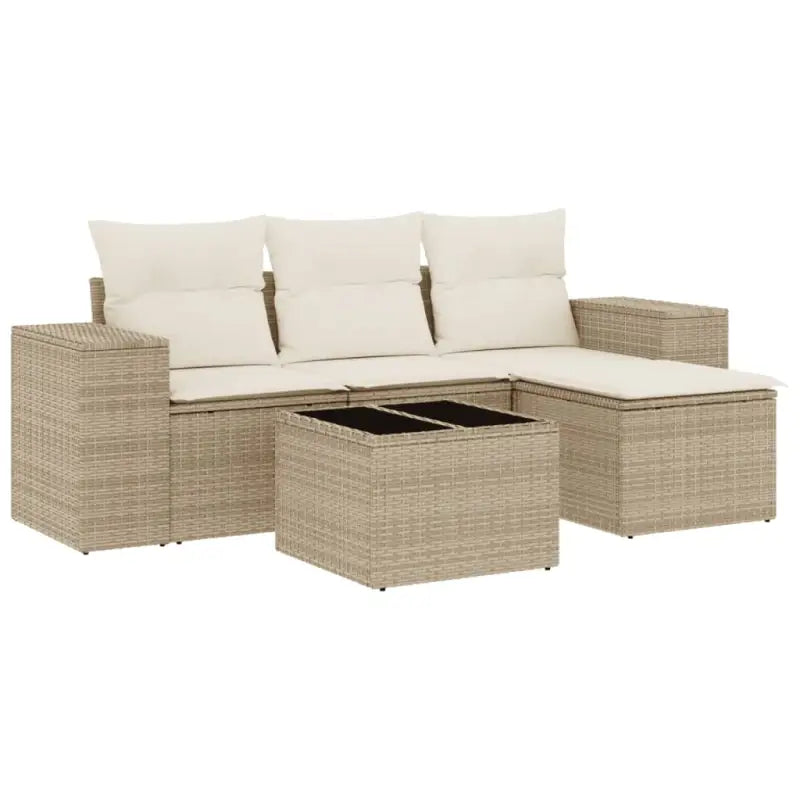 Modulaire tuinbank met beige materiaal en gepoedercoat staal afmetingen - Modulaire tuinbanken