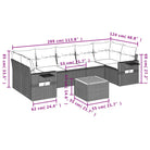 Modulaire tuinbank met beige materiaal en gepoedercoat staal afmetingen - Modulaire tuinbanken